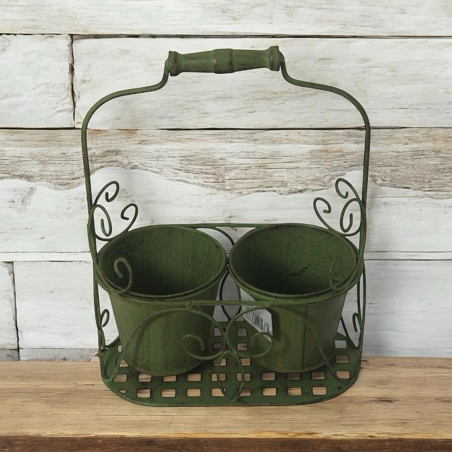 GREEN 2 POT PLANTER