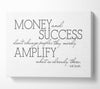 Movie Quote Will Smith Money And Success Grey Canvas Wall Art