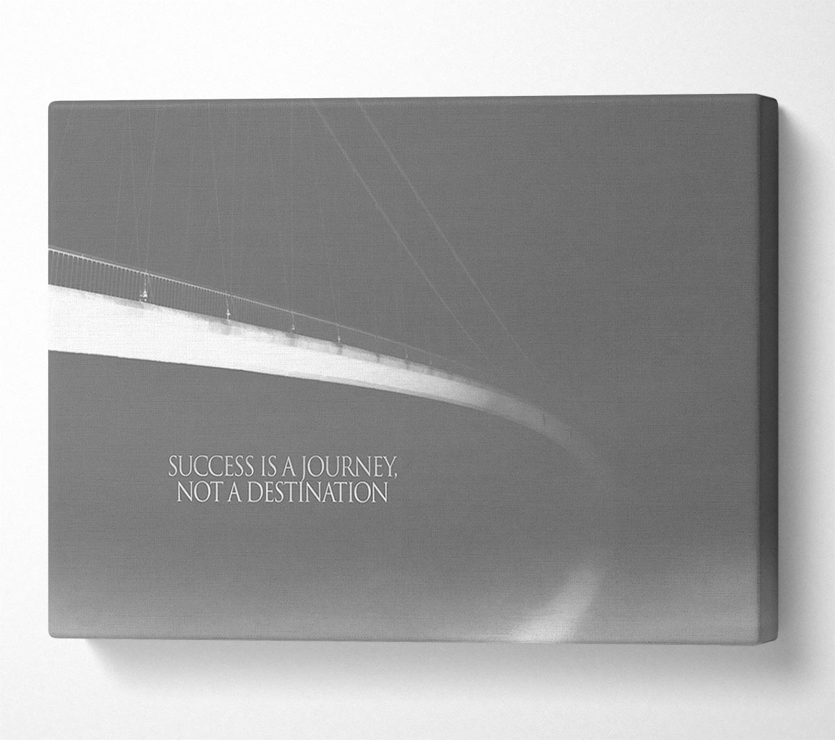 Success Is A Journey Grey Canvas Wall Art