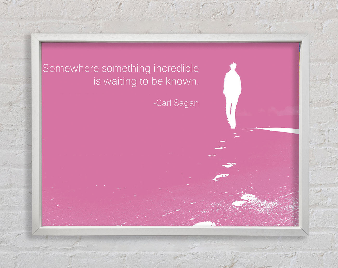 Carl Sagan Somewhere Something Pink Framed Wall Art