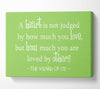 Movie Quote Wizard Of Oz A Heart Is Not Judged Lime Green Canvas Wall Art