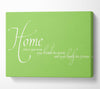 Family Quote Home Family Friends Lime Green Canvas Wall Art