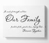 Family Quote Our Family Together Forever Canvas Wall Art