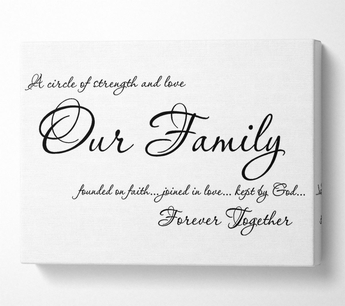 Family Quote Our Family Together Forever Canvas Wall Art