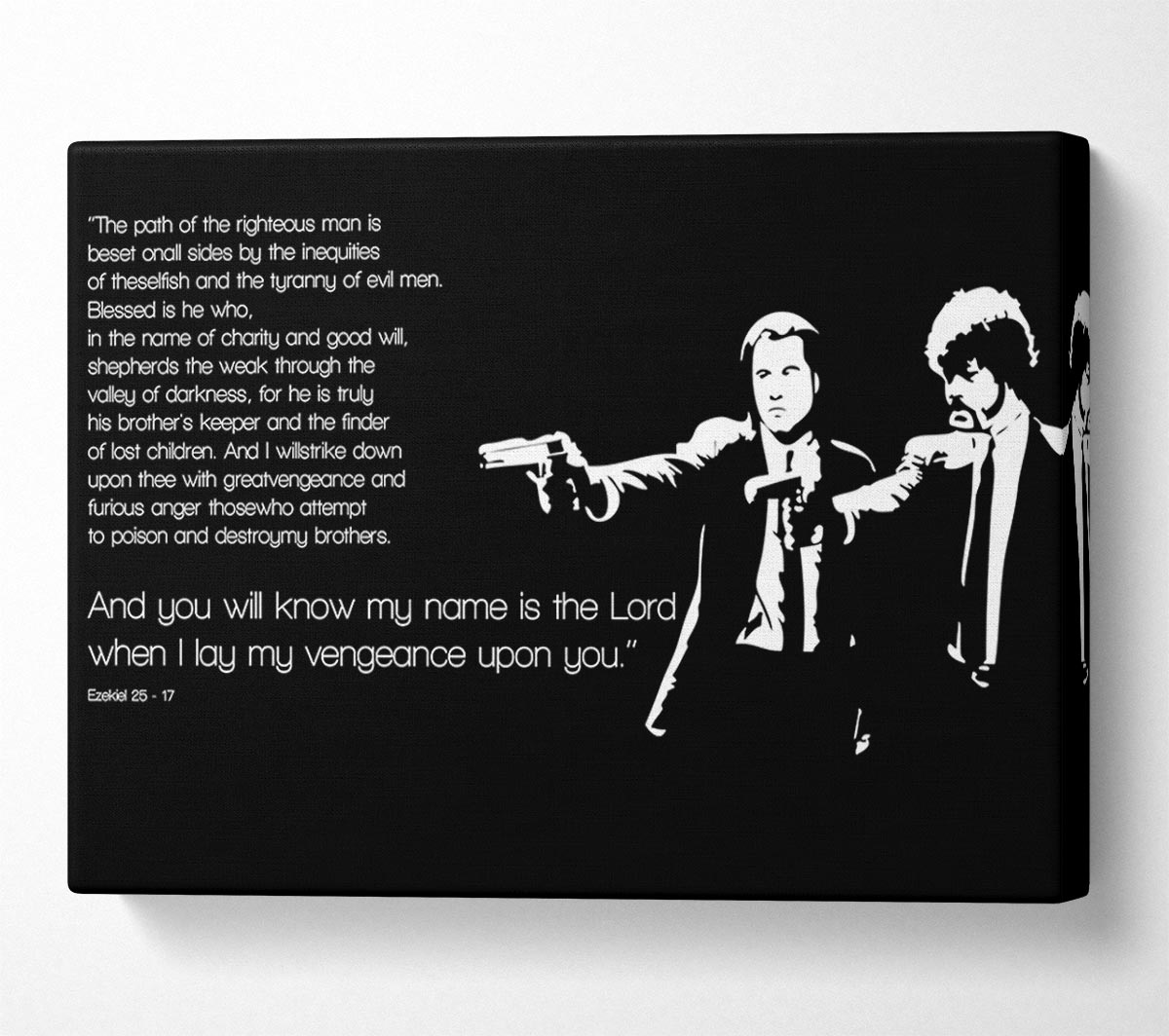 Movie Quote Pulp Fiction The Path Of The Righteous Man Canvas Wall Art