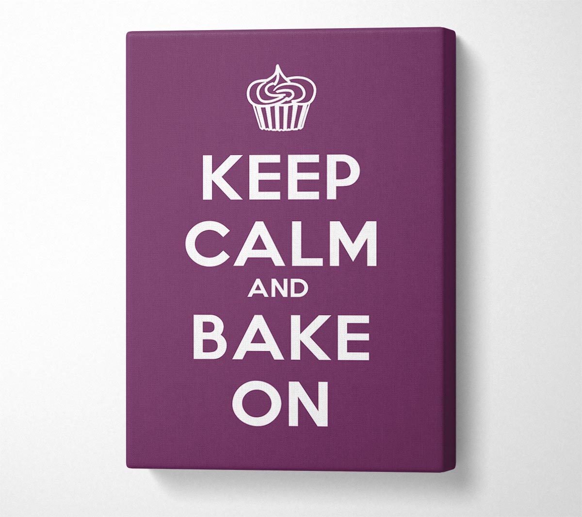 Kitchen Quote Keep Calm Bake On Canvas Wall Art