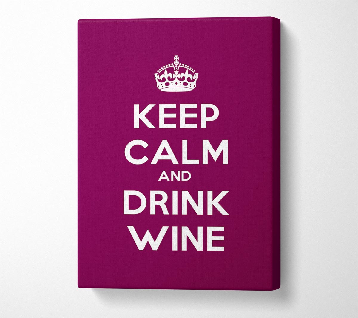 Kitchen Quote Keep Calm Wine Canvas Wall Art