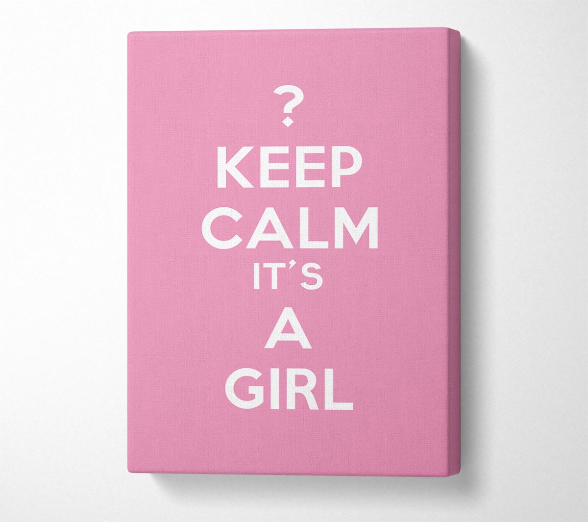 Nursery Quote Keep Calm Girl Pink Canvas Wall Art