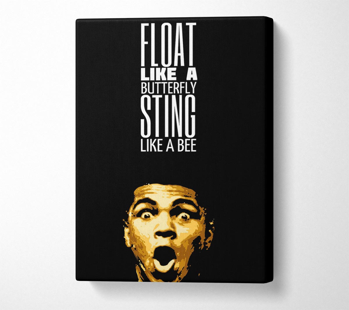 Motivational Quote Muhammad Ali Float Like A Butterfly Canvas Wall Art