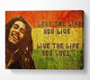 Music Quote Bob Marley Love The Life Canvas Wall Art
