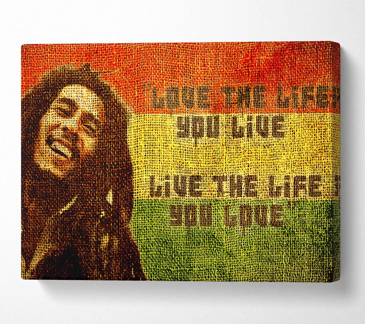 Music Quote Bob Marley Love The Life Canvas Wall Art