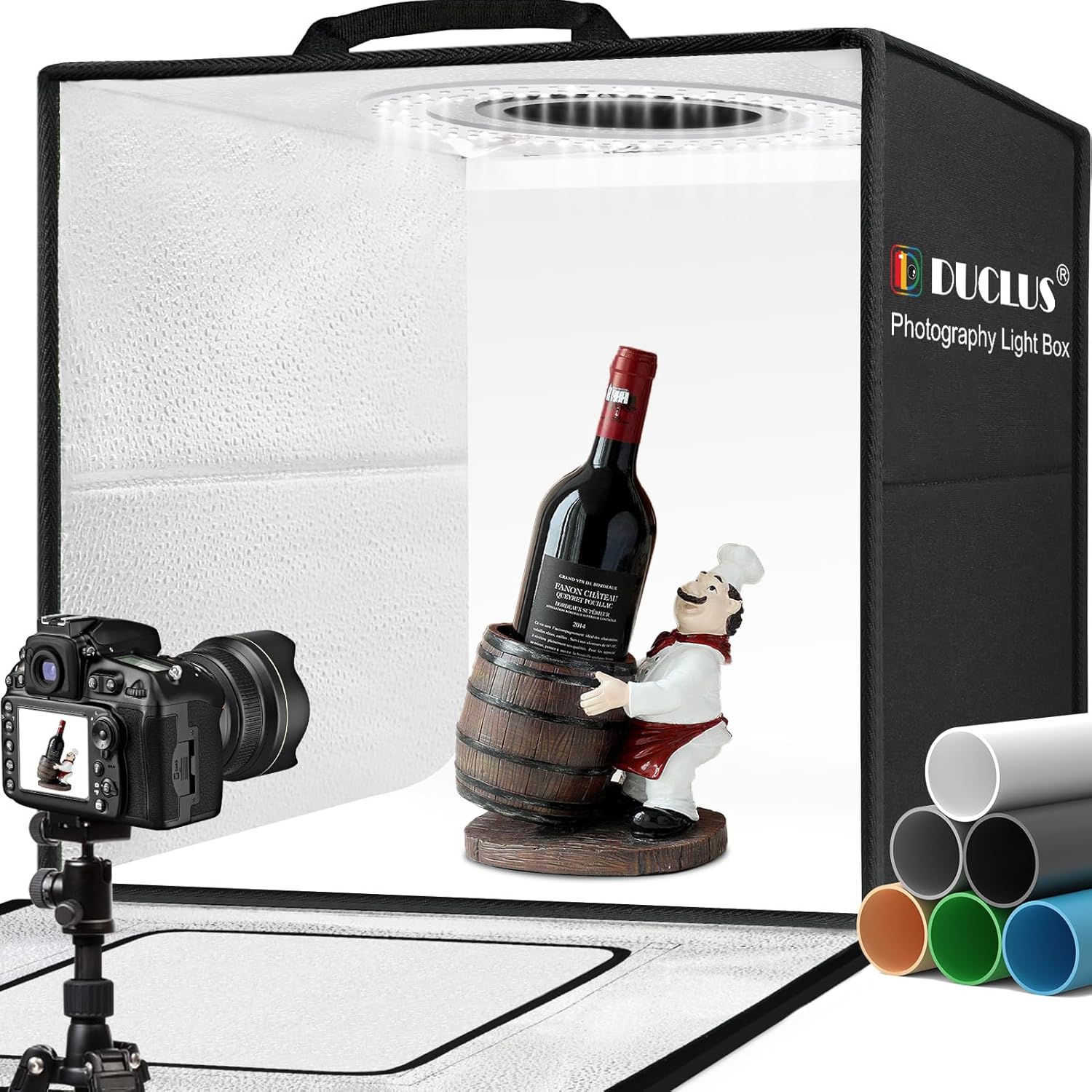 Photography Light Box 60cm 50W Dimmable LED Studio 5600K Backdrops DUCLUS