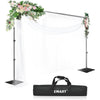 EMART 10x10ft Heavy Duty Black Backdrop Stand, Adjustable Support Kit