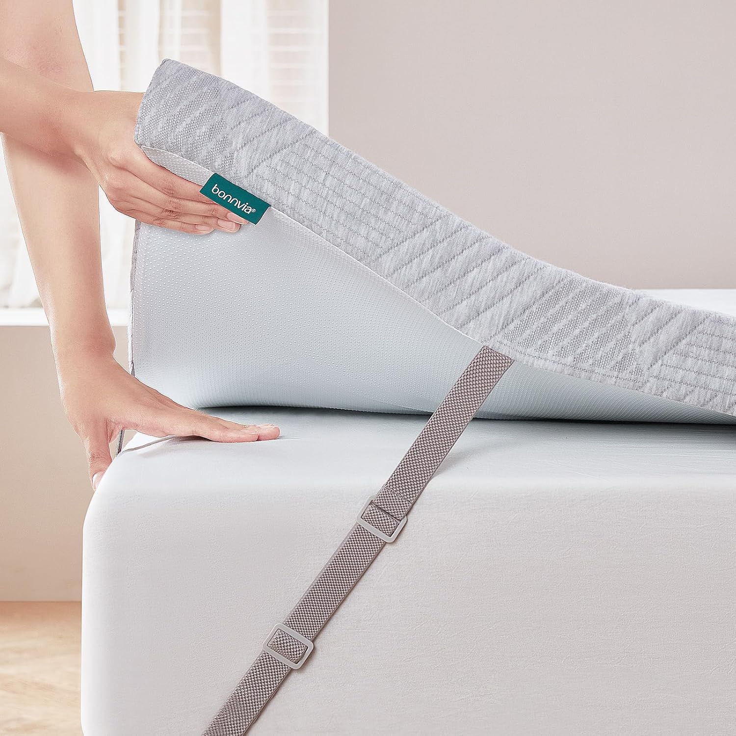 Mattress Topper Double Bed 135x190cm Thick with Bamboo Fibre Cover
