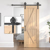 Sliding Barn Door Kit 9FT Heavy Duty Large Wheel Black Steel Track SANKEYTEW