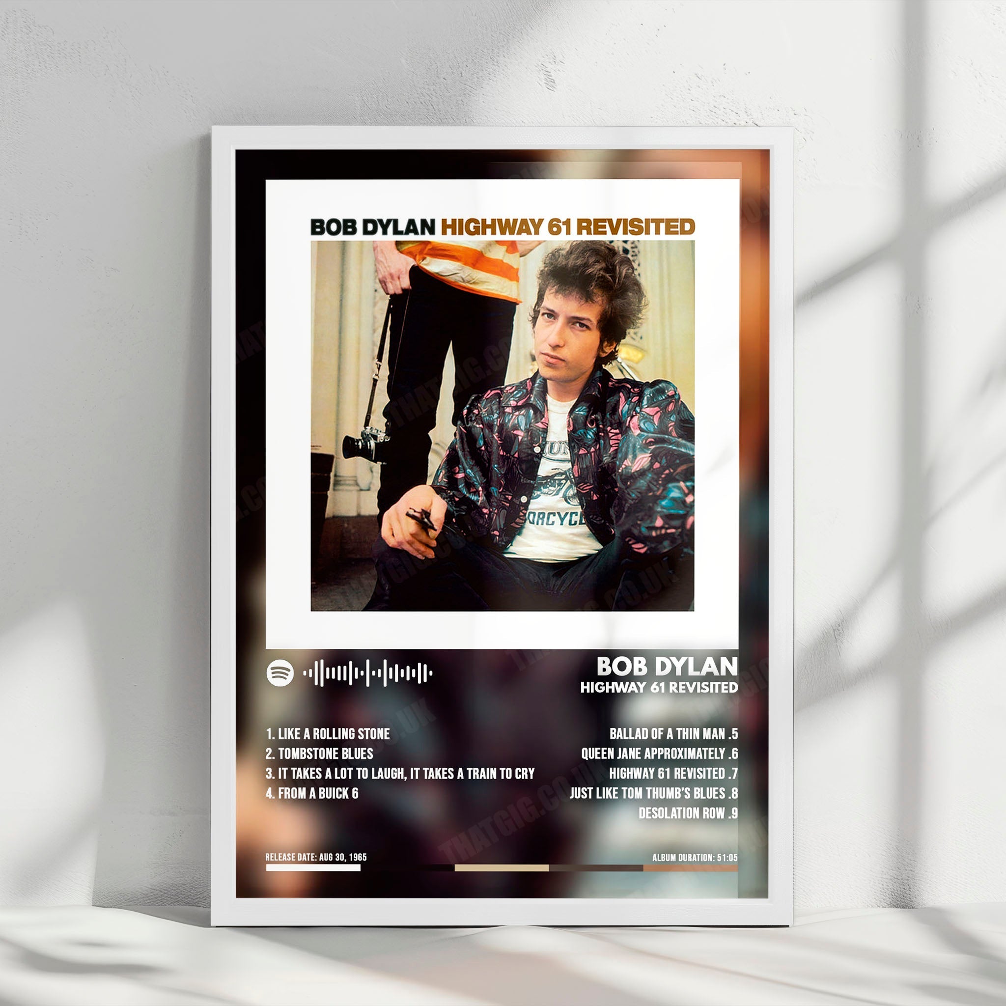 Bob Dylan "Highway 61 Revisited  " Album Cover Poster - with Complete Tracklist