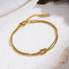 Love Knot Double Snake Love Knot Infinite Love Couple Bracelet