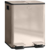 HOMCOM 2 x 20L Dual Kitchen Bin Pedal Bin for Recycling and Waste