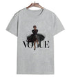 Women's Oversized Vogue T-Shirt - Luxe Cotton Blend, S to XXL, Chic Vogue Style