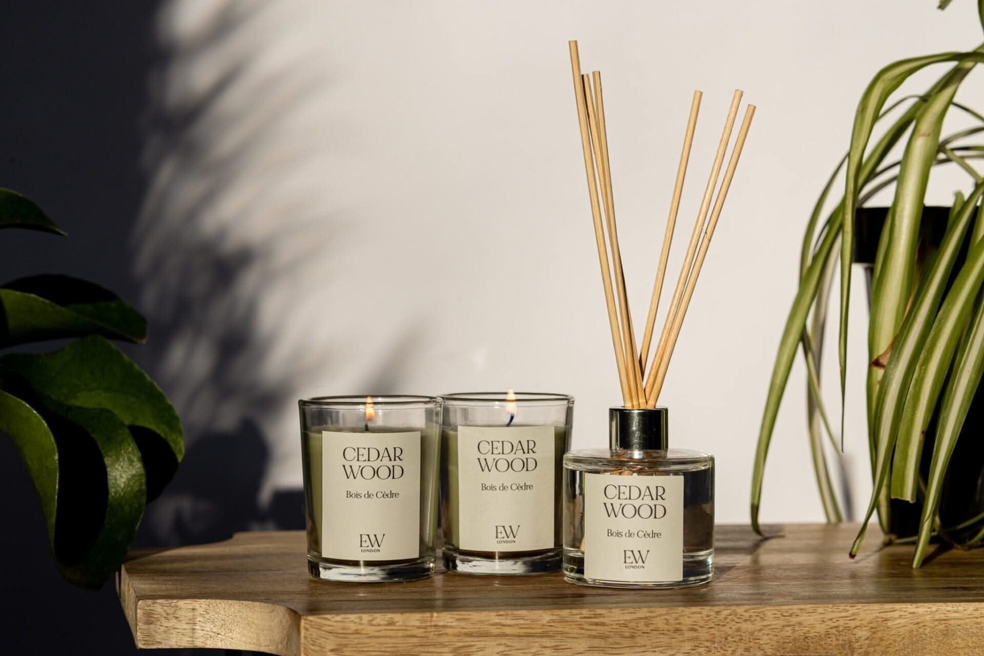 Cedarwood Diffuser and Candle Gift Set
