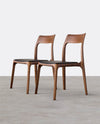 A Set Of 2 Hans CH3 Dining Chairs, Dark Oak, Light Oak