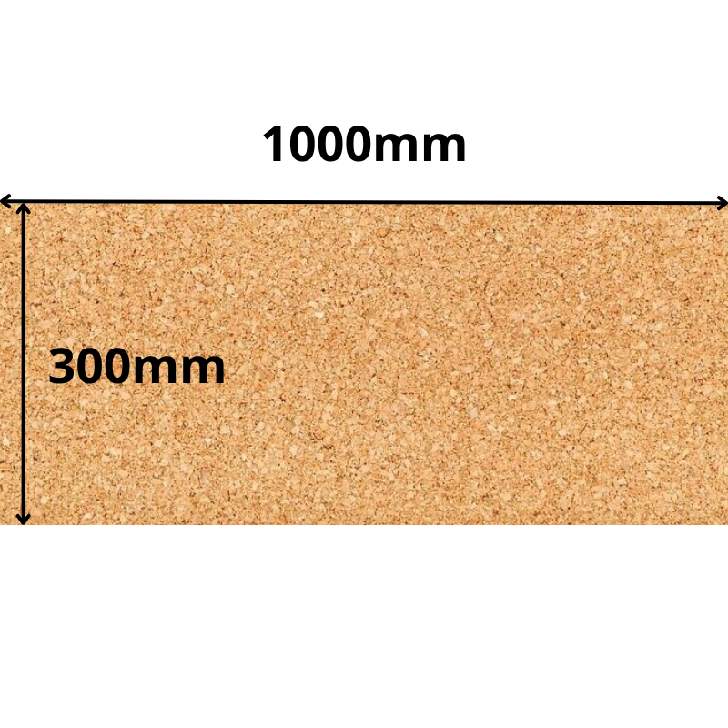 Cork Sheet Roll - 1000x300mm - 3mm - Décor and DIY - Pack of 2