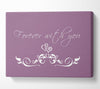 Love Quote Forever With You Dusty Pink Canvas Wall Art