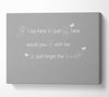 Music Quote If I Lay Here Snow Patrol 2 Grey White Canvas Wall Art