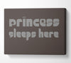 Princesss Sleeps Here 2 Chocolate Canvas Wall Art