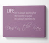 Life Isnt About Waiting 2 Dusty Pink Canvas Wall Art