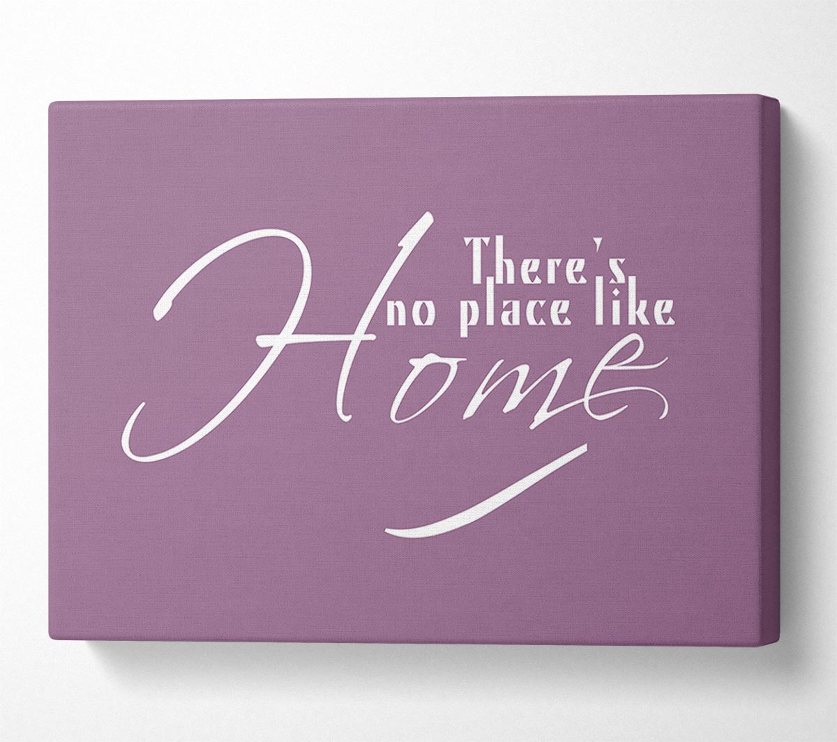 Home Quote Theres No Place Like Home Dusty Pink Canvas Wall Art