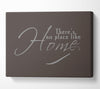 Home Quote Theres No Place Like Home Chocolate Canvas Wall Art