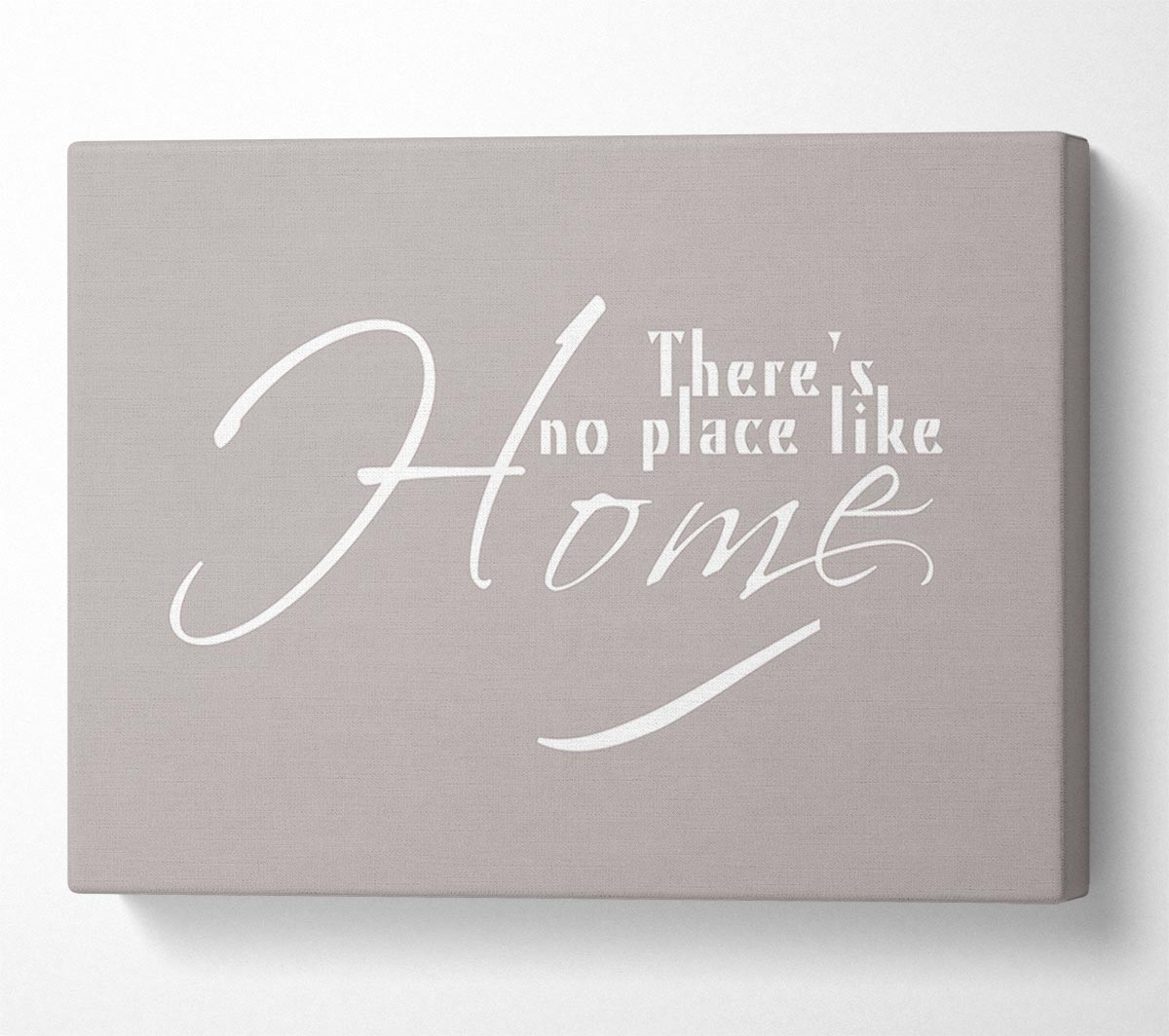 Home Quote Theres No Place Like Home Beige Canvas Wall Art