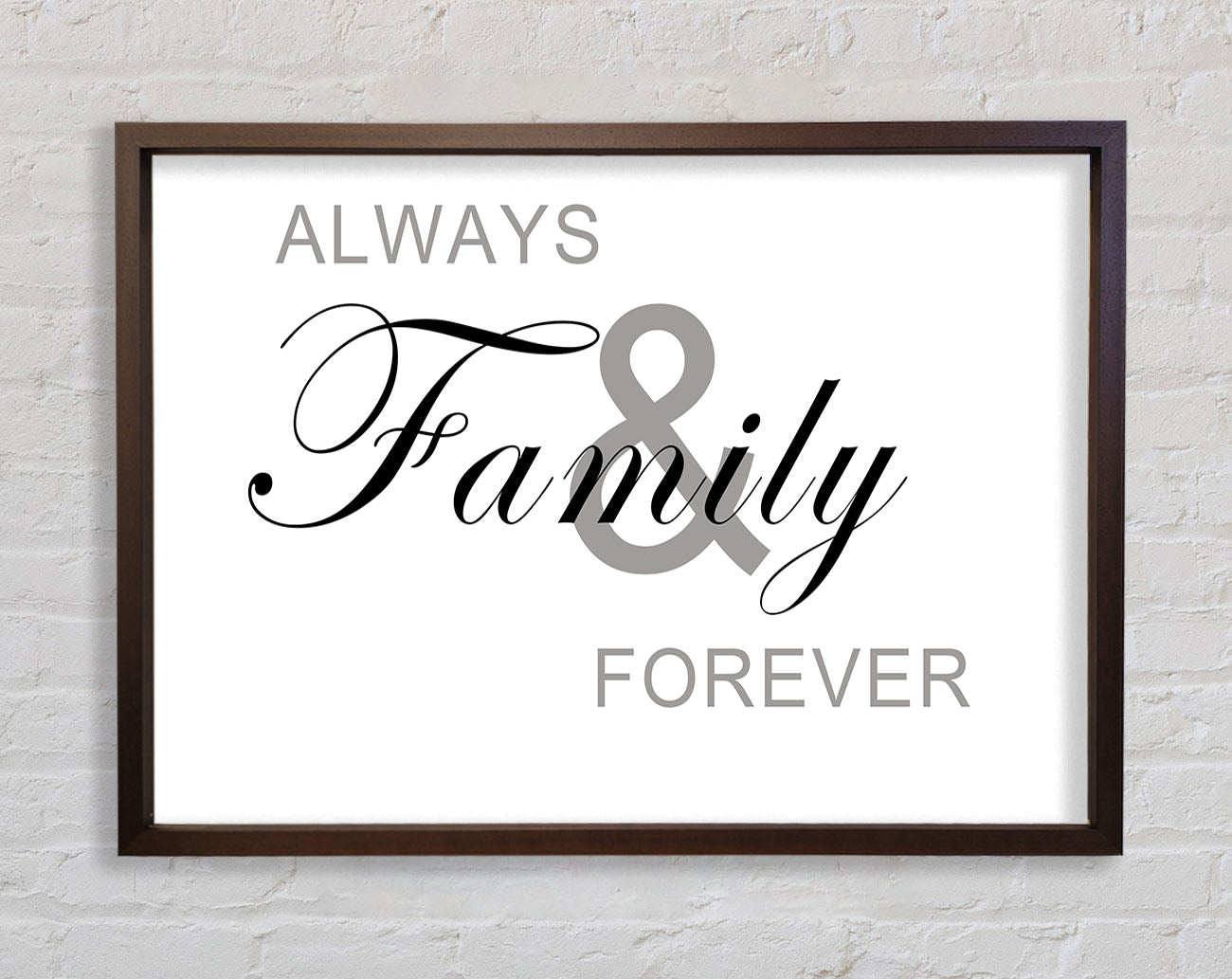 Always And Forever White Framed Wall Art