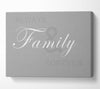 Family Quote Always And Forever Grey White Canvas Wall Art