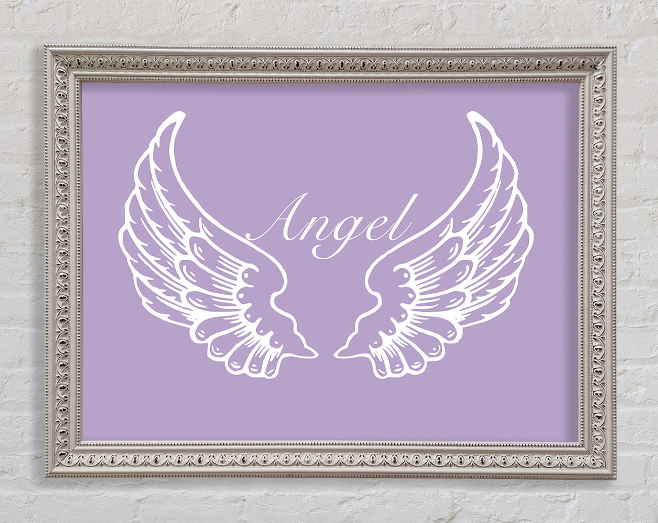 Angel Wings Lilac Framed Wall Art