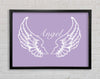 Angel Wings Lilac Framed Wall Art