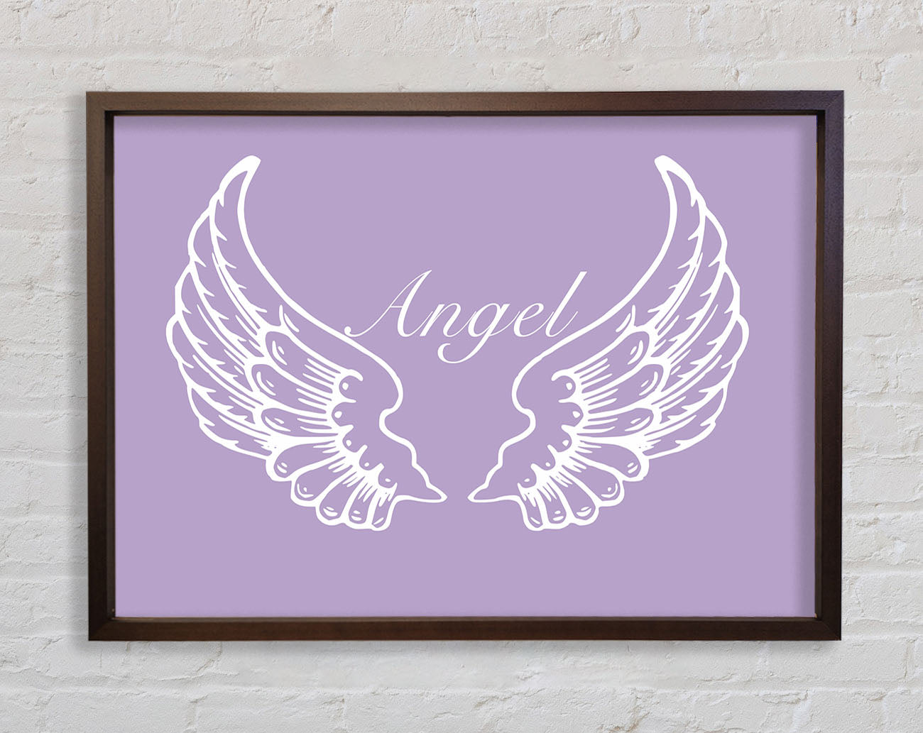Angel Wings Lilac Framed Wall Art