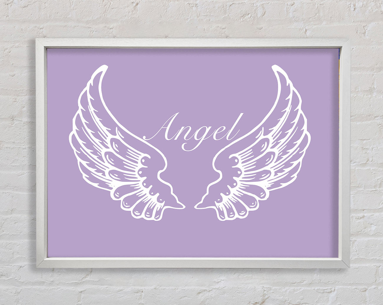 Angel Wings Lilac Framed Wall Art