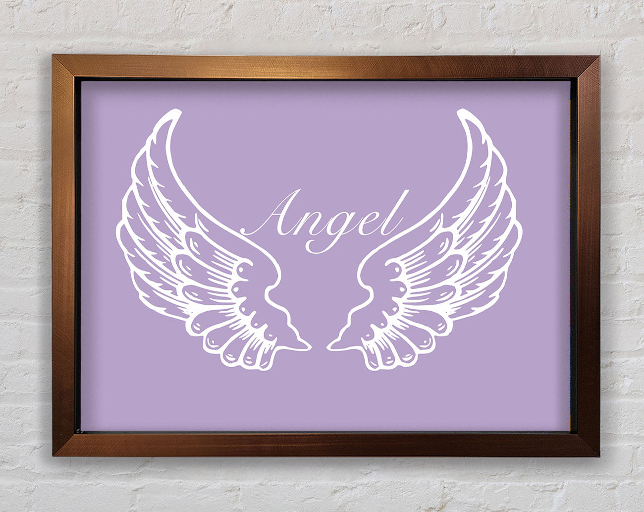 Angel Wings Lilac Framed Wall Art