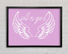 Angel Wings 4 Pink Framed Wall Art