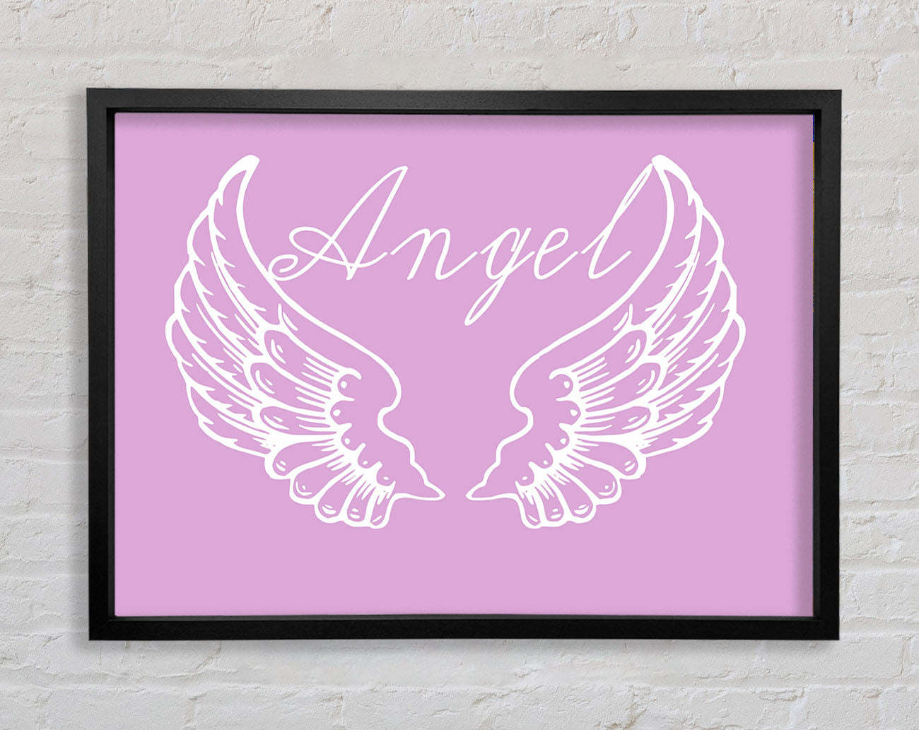 Angel Wings 4 Pink Framed Wall Art