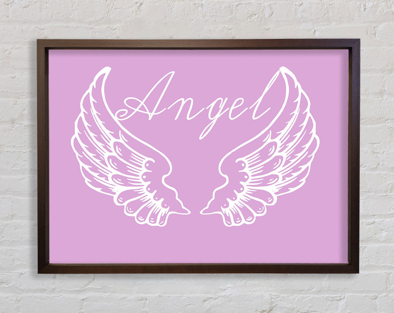 Angel Wings 4 Pink Framed Wall Art