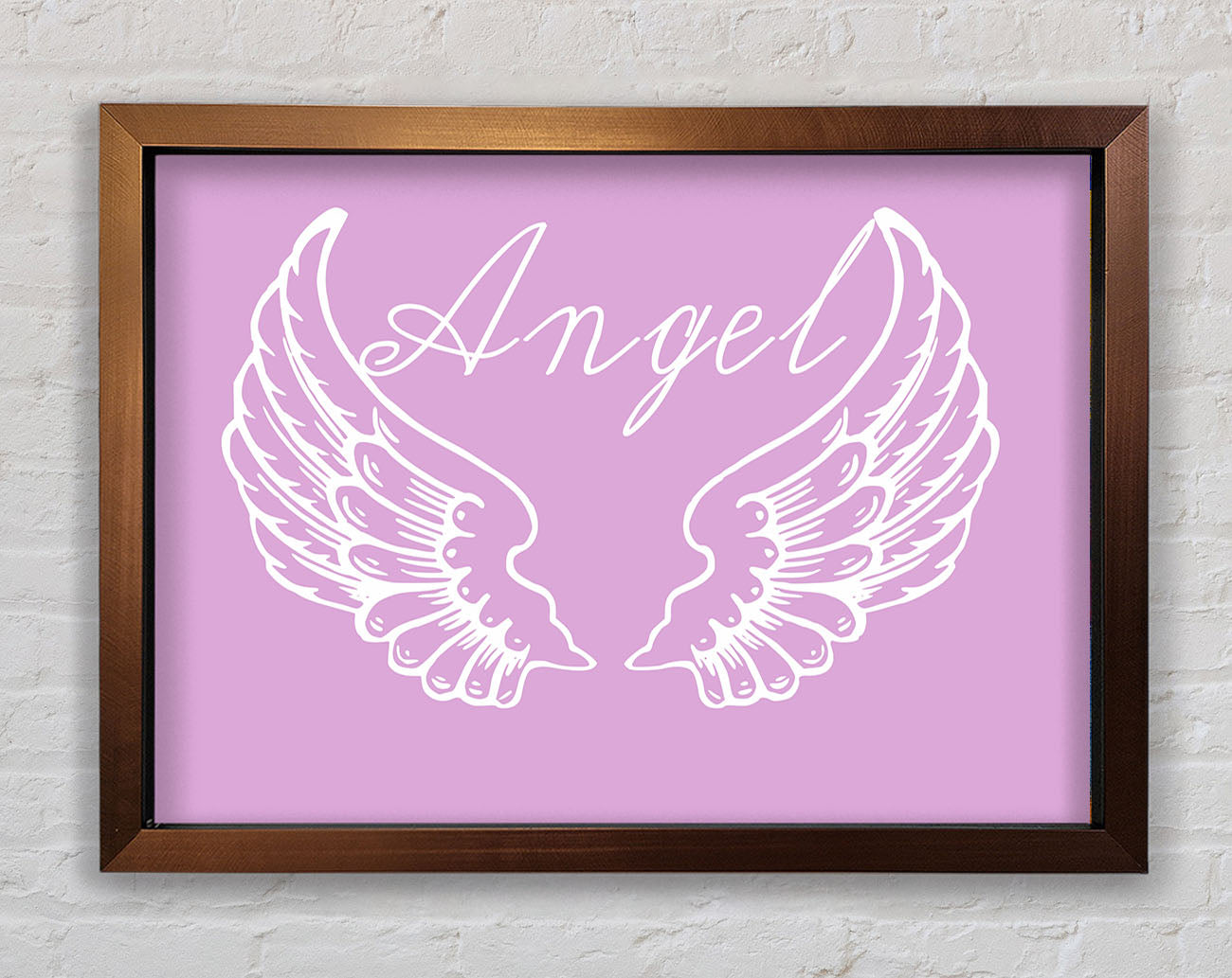 Angel Wings 4 Pink Framed Wall Art