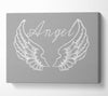 Angel Wings 4 Grey White Canvas Wall Art