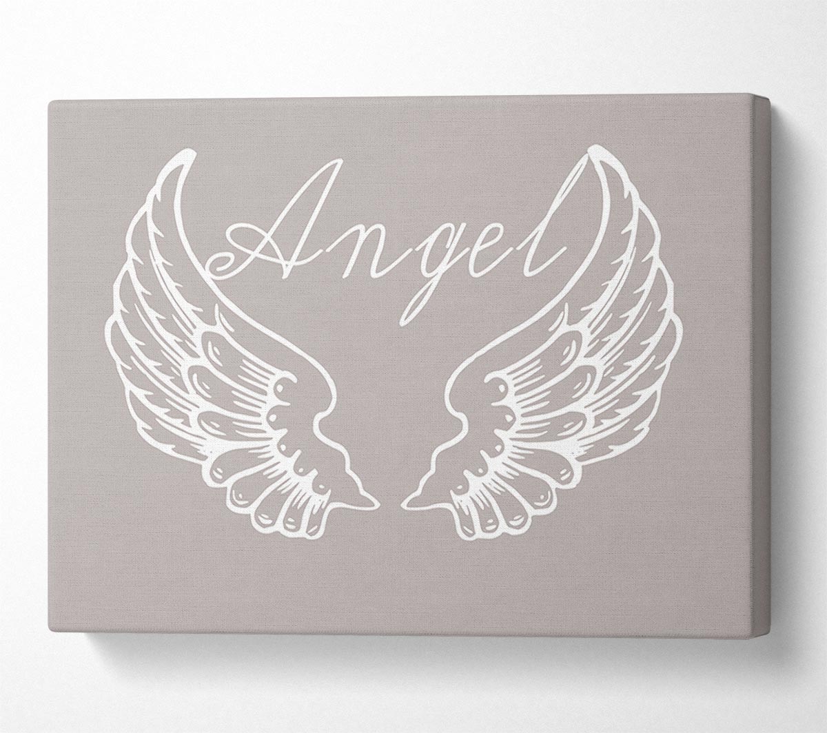 Angel Wings 4 Beige Canvas Wall Art