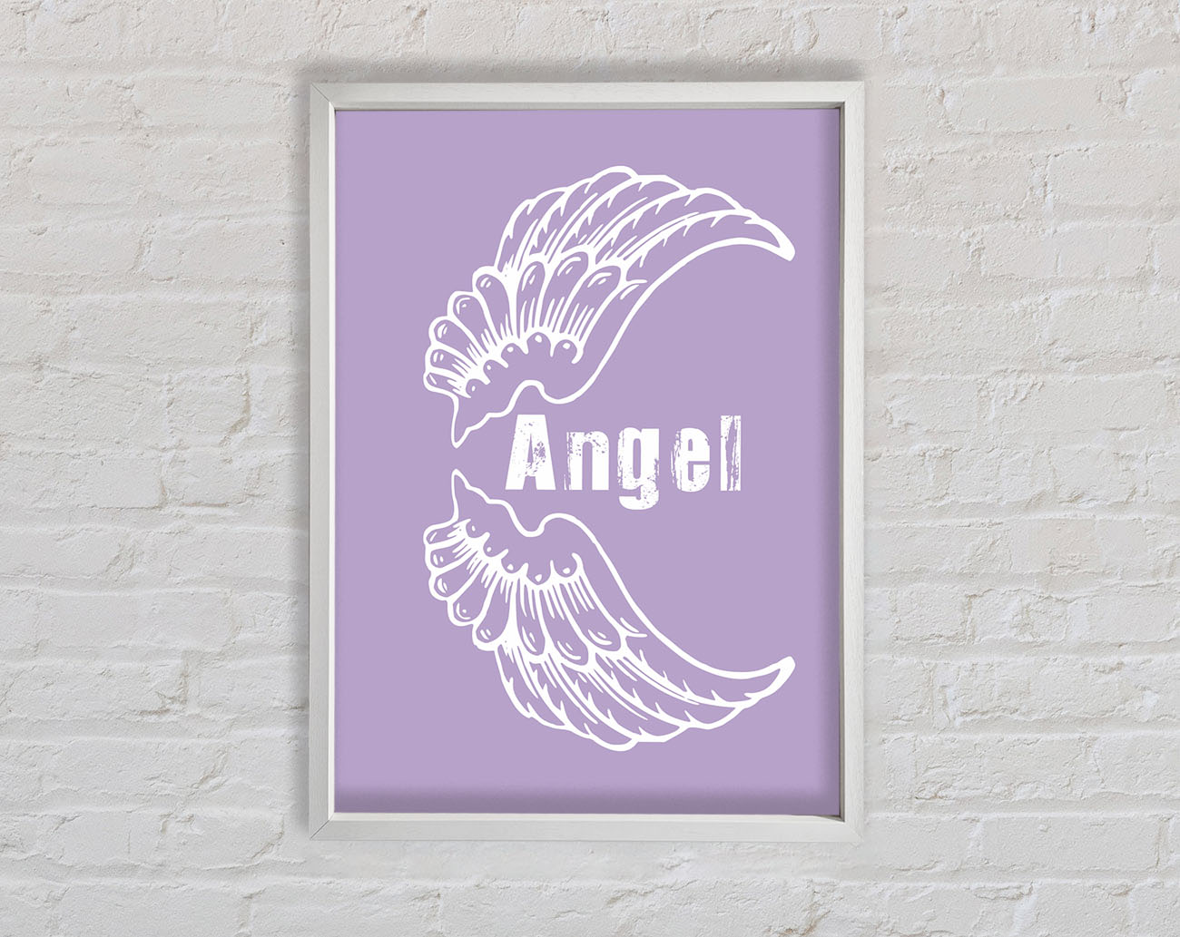 Angel Wings 3 Lilac Framed Wall Art
