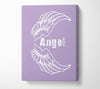 Angel Wings 3 Lilac Canvas Wall Art