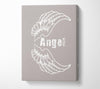 Angel Wings 3 Beige Canvas Wall Art