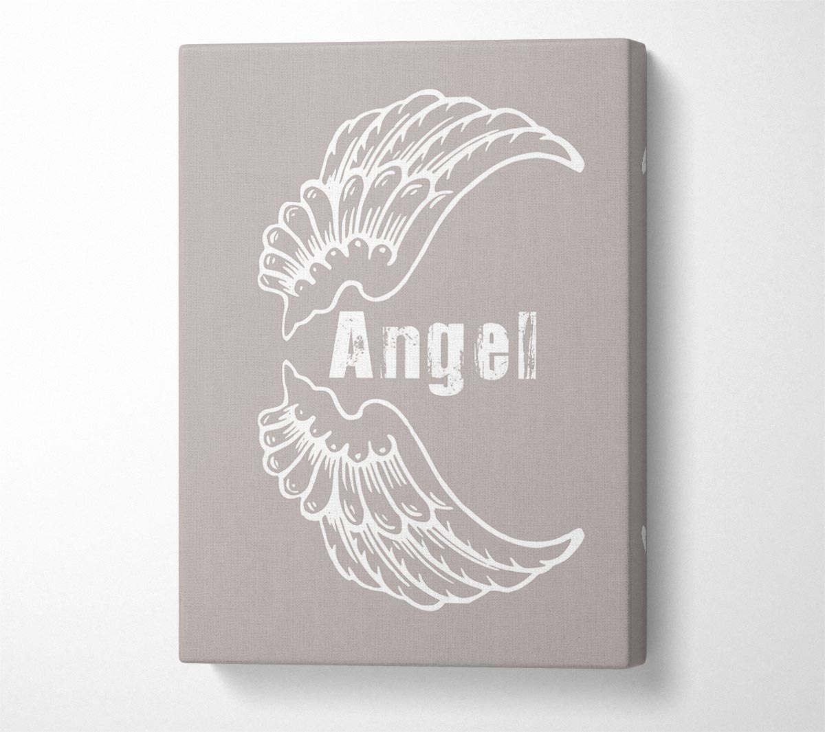 Angel Wings 3 Beige Canvas Wall Art